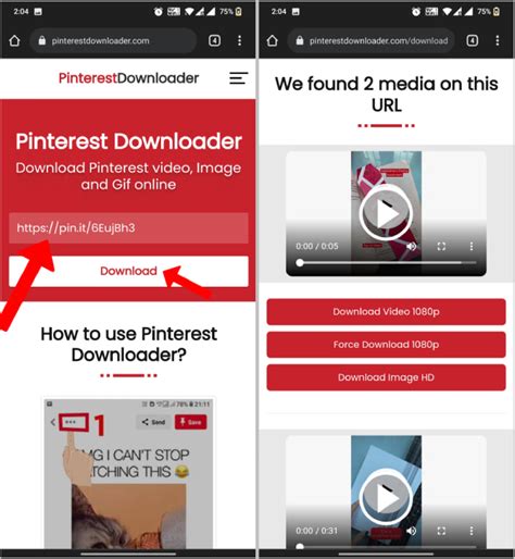 Paste it into the field above. . Pinterest downloader